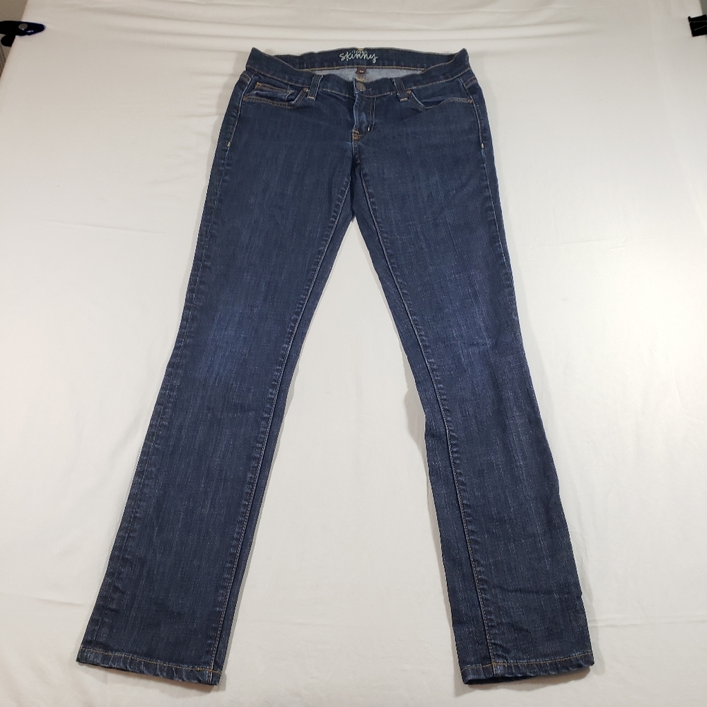 Fossil Skinny Mid-Rise Jeans Dark Wash Denim Womens Casual Stretch Jeans
